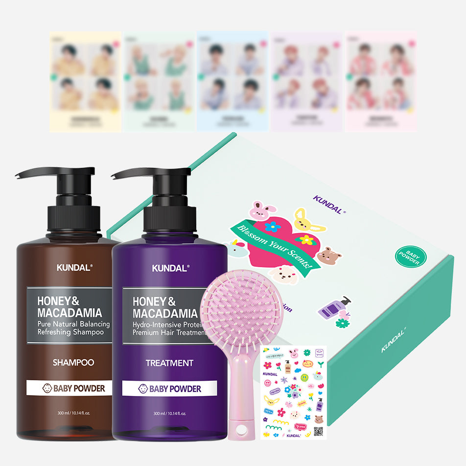 Kundal [TXTフレーム入り写真] シャンプー + ヘアトリートメント 300ml Limited Edition - BABY POWDER