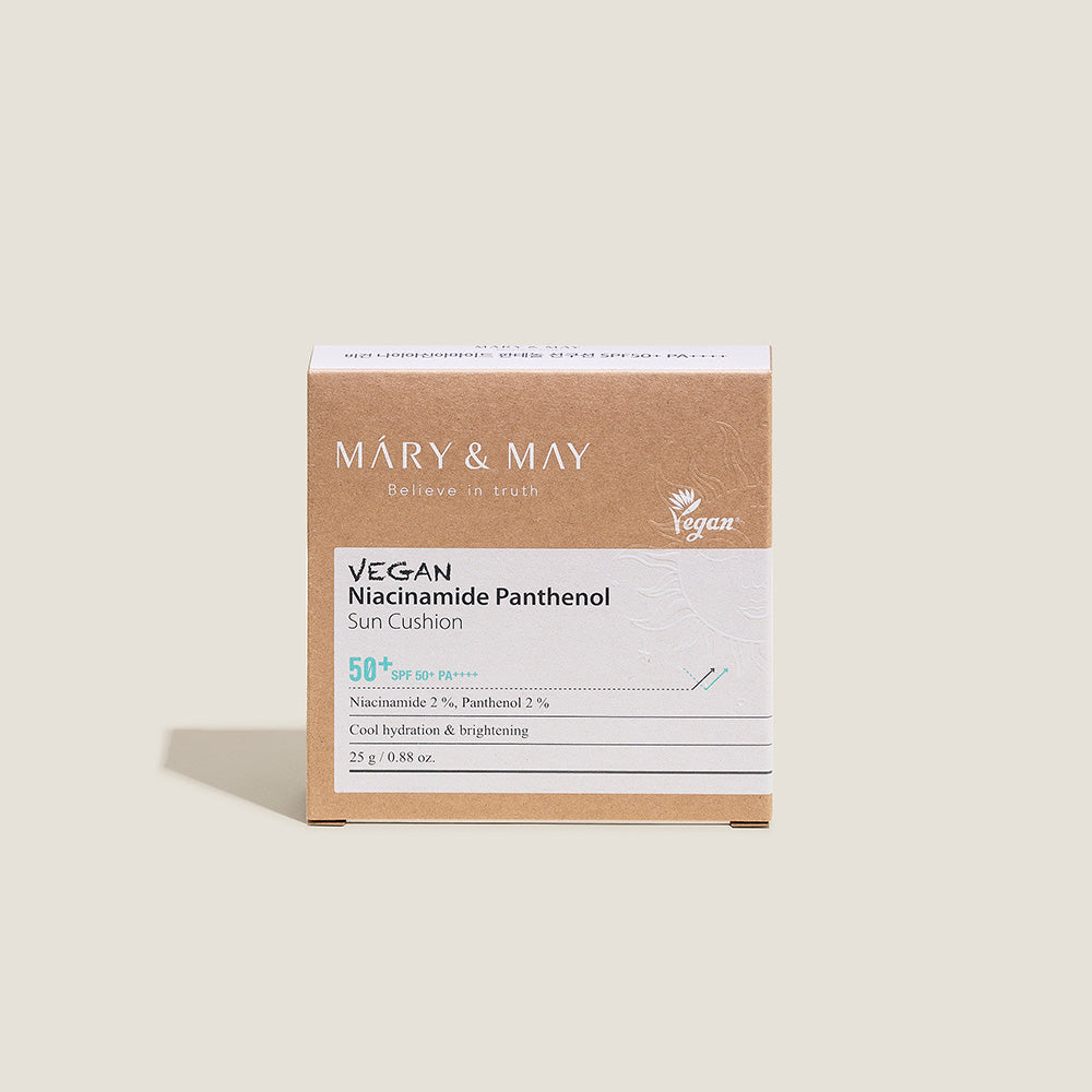 Mary&May ヴィーガン ナイアシンアミド パンテノール サンクッション SPF50+ PA++++