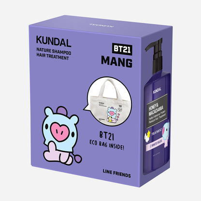 Kundal シャンプー&amp;トリートメント 《ホワイトムスク》｜BT21コラボバッグ付き